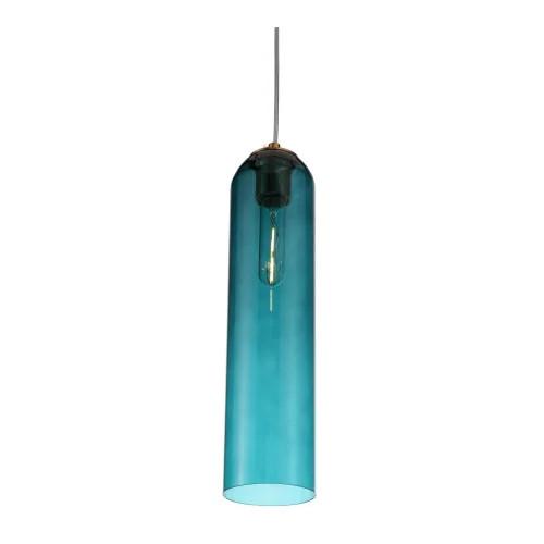 Светильник подвесной Callana SL1145.383.01 ST-Luce голубой 1 лампа, основание латунь в стиле современный выдувное фото 2